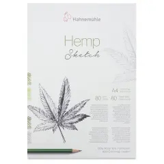 Hahnem&uuml;hle Hemp Sketch Pad - 8.3" x 11.7", 80 Sheets