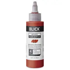 Blick Artists&rsquo; Fluid Acrylic - Quinacridone Burnt Orange, 100 ml