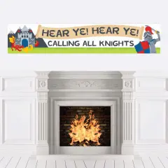 Big Dot of Happiness Calling All Knights and Dragons - Medieval Decorations Party Banner