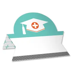 Big Dot of Happiness Medical School Grad - Doctor Graduation Party Tent Buffet Card - Table Setting Name Place Cards - Set of 24