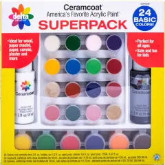 Delta Ceramcoat Acrylic Paint Superpack 24/Pkg-Basics