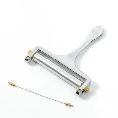 Norpro Adjustable Cheese Slicer for Perfect Slices Zinc Alloy with Extra Wire