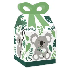 Big Dot of Happiness Koala Cutie - Square Favor Gift Boxes - Bear Birthday Party and Baby Shower Bow Boxes - Set of 12