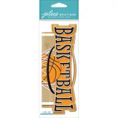 Jolee's Boutique Title Waves Dimensional Stickers - Basketball, 1pc