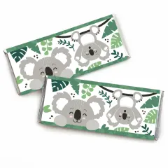 Big Dot of Happiness Koala Cutie - Candy Bar Wrapper Bear Birthday Party and Baby Shower Favors - Set of 24