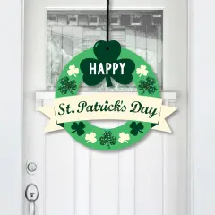 Big Dot of Happiness St. Patrick's Day - Outdoor Saint Paddy's Day Party Decor - Front Door Wreath