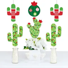 Big Dot of Happiness Merry Cactus - Decorations DIY Christmas Cactus Party Essentials - Set of 20
