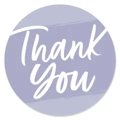 Big Dot of Happiness Purple Elegantly Simple - Guest Party Favors Circle Sticker Labels - 24 Count