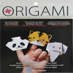 Yasutomo FBN Origami Paper Finger Puppets Kit 3/Pkg-Zoo Animals