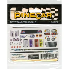 Pine Car Derby Dry Transfer Decal 3"X2.5" Sheet-Racer Accessories
