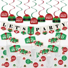 Big Dot of Happiness Ugly Sweater - Holiday and Christmas Party Supplies Decoration Kit - Decor Galore Party Pack - 51 Pieces