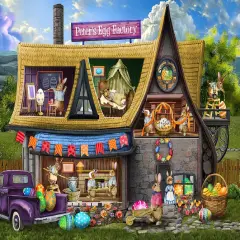 Sunsout Peter's Egg Factory 300 pc Easter Jigsaw Puzzle 29830