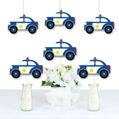 Big Dot of Happiness Calling All Units - Police - Cop Car Decorations DIY Birthday Party or Baby Shower Essentials - Set of 20