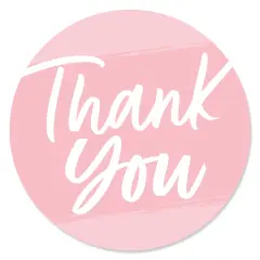 Big Dot of Happiness Pink Elegantly Simple - Guest Party Favors Circle Sticker Labels - 24 Count