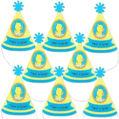 Big Dot of Happiness Ducky Duck - Mini Cone Baby Shower or Birthday Party Hats - Small Little Party Hats - Set of 8
