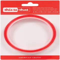 American Crafts Double-Sided Super Sticky Red Tape-.5"X5yd