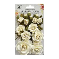 Little Birdie Rosalind Paper Flowers 21/Pkg Moon Light