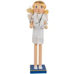 Northlight 15" Nurse Christmas Nutcracker with Stethoscope White