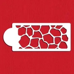 4-Inch Giraffe Skin Cake Stencil Side | C483 by Designer Stencils | Cake Decorating Tools | Baking Stencils for Royal Icing, Airbrush, Dusting Powder | Reusable Plastic Food Grade Stencil for Cakes | Easy to Use & Clean Cake Stencil