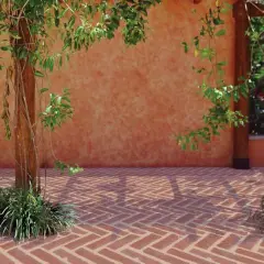 Herringbone Brick Patio Stencil