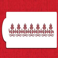 Fleur De Lis Cake Stencil Side #3 | C491 by Designer Stencils | Cake Decorating Tools | Baking Stencils for Royal Icing, Airbrush, Dusting Powder | Reusable Plastic Food Grade Stencil for Cakes | Easy to Use & Clean Cake Stencil