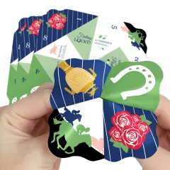 Big Dot of Happiness Kentucky Horse Derby - Horse Race Party Cootie Catcher Game - Prediction Fortune Tellers - Set of 12
