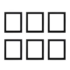 Creative Mark Illusions Floater Canvas Frame, Black, 3/4 in - Pack of 6, Ideal for Galleries, Artists & Professionals, Frames for Canvas Paintings, Complete Hanging Hardware