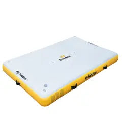 Swim Central Inflatable Private Solstice Drop Stitch Lake Dock - 8' - White and Yellow