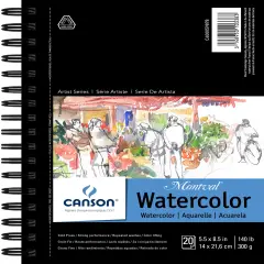 Canson Watercolor Pad 5.5"X8.5"-20 Sheets