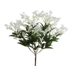 Realistic 19" Silk Baby's Breath Bush - Perfect for Wedding Bouquets and Home Decor