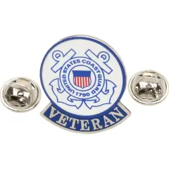U.S. Coast Guard Logo Veteran Pin 1"