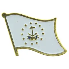 Rhode Island Flag Pin 1"