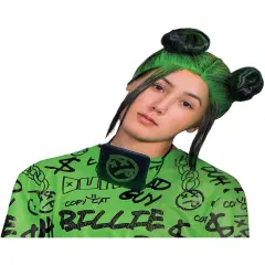 Adult's Billie Eilish Green Double Bun Wig Costume Accessory