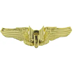 U.S. Air Force Aerial Gunner Pin Gold Plated 3"