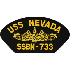 U.S. Navy USS Nevada SSBN-733 Hat Patch 2 3/4" x 5 1/4"