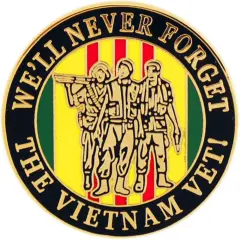 Don't Forget The Vietnam Vet Pin 1"