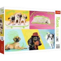 1000 Piece Jigsaw Puzzle, Far Out Dogs, Silly Pets, Puppies, Baby Animals, Pugs, Pomeranians, Adult Puzzles, Trefl 10578