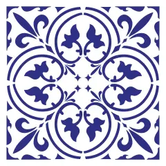 Scroll Tile Wall & Floor 12 x 12 Stencil | 3798 by Designer Stencils | Reusable Stencils for Painting |