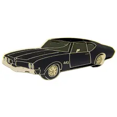 1969 Olds 442 Black Car Pin 1"