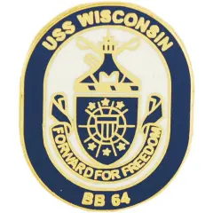 U.S. Navy USS Wisconsin Pin 1"