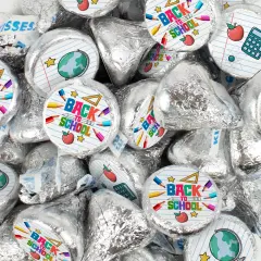 85 Pcs Back to School Candy Hershey's Chocolate Kisses (13.6oz) by Just Candy - No Assembly Required