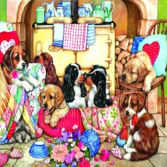 Sunsout Puppies in the Kitchen 300 pc Jigsaw Puzzle 36456