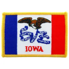 Iowa State Flag Patch 2 1/2" x 3 1/2"