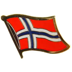 Norway Flag Pin 1"