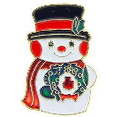 Snowman Pin 1"