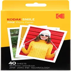 Kodak Zink Photo Paper 3.5x4.25", Zink Paper Compatible with Kodak Smile Classic Instant Camera