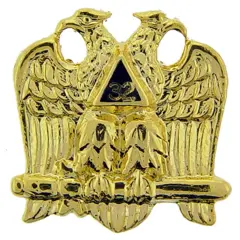 EagleEmblems P06767 PIN-ORG,Masonic 32 Eagle (1'')