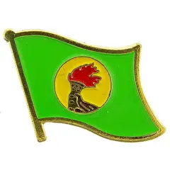 Zaire Flag Pin 1"