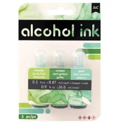 American Crafts Alcohol Ink 0.3oz 3/Pkg-Limeade