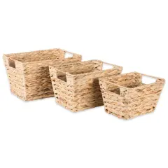 DII Assorted Water Hyacinth Basket (Set of 3)